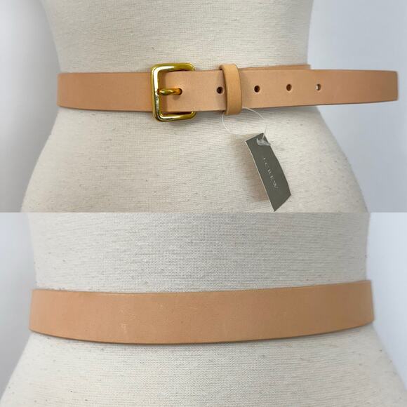 J. Crew Italian Leather Belt Women's Medium NWT Made in USA - Picture 2 of 9